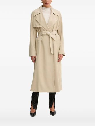 BOSS Trench Calissya con cintura - Toni neutri