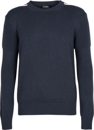 Les Hommes Trui met ronde hals - Heren - Truien - Blauw - Maat: 2XL