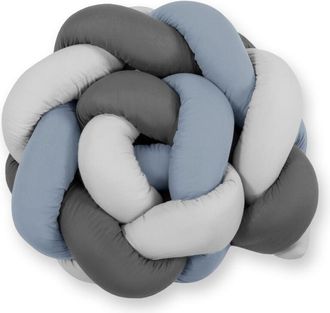 OEM Protector De Cuna Trenzado - Azul Sucio, Gris Y Antracita