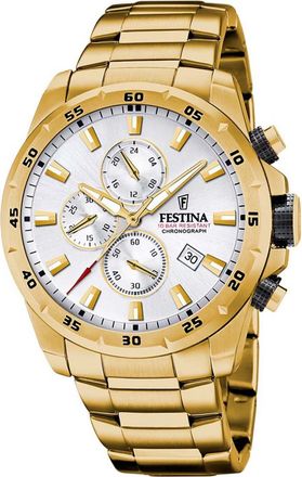Festina F20541-1 Mens Timeless Chronograph Watch - Gold - One Size