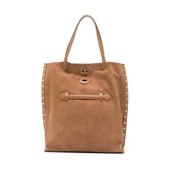 Zanellato Tote Bags, female, Brown, Size: ONE SIZE A Spassp Zashmere Cactus Medium Tote Bag