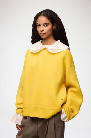Ganni Yellow Jumper in Knit