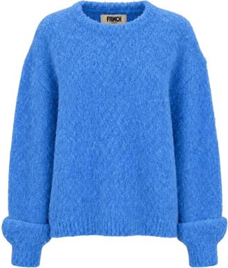 FRNCH Frnch - Sapporo Pullover - Dames - Truien - Blauw - Maat: S Wol