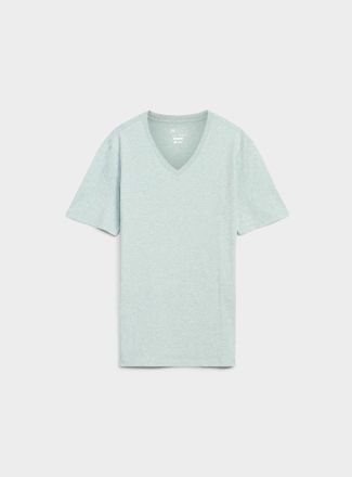 Le 31 Mens 100% organic cotton V-neck T-shirt Standard fit