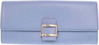 Roger Vivier Leather Long Wallet (Tri-Fold) (Pre-Owned)