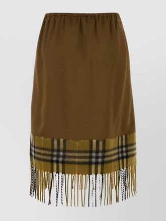 Burberry satin straight skirt
