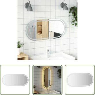 vidaXL vidaXL Specchio da bagno impermeabile - Specchio da Bagno LED 100x45 cm Ovale