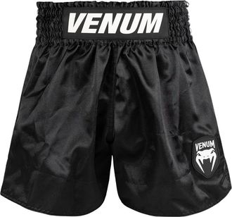 OEM Pantalones Cortos Venum Muay Thai Classic Evo, Negros/blancos, Talla M