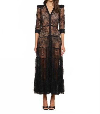 L'agence Serphina Lace Dress In Black