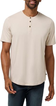 Travis Mathew Cloud Henley in Italian Sand at Nordstrom, Size Xx-Large