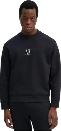 A|X Armani Exchange Crewneck Sweatshirt - Heren - Sweatshirts - Blauw - 2XL - Katoen - Hoodies & sweatvesten