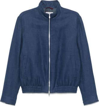 Brunello Cucinelli Giacca in twill - Blu