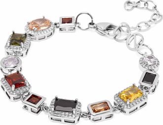 Nialaya Silver Gemstone Bracelet at Nordstrom, Size X-Large