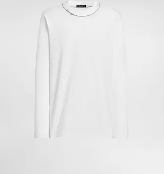 Dolce & Gabbana Cotton T-shirt With Embroidery - Man T-shirts And Polos White 48