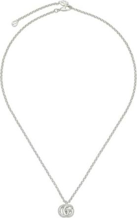 Gucci Marmont Sterling Silver Double G Pendant Necklace - YBB770724001