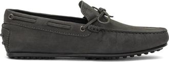 Tod's City Gommino Leren Loafer Antraciet - Heren - Bootschoenen - Grijs - 41 1/2 EU - Leer - Schoenen