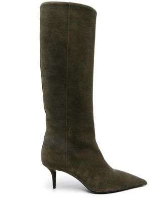 Fabiana Filippi 65mm suede boots - women - Suede - 39.5 - Green