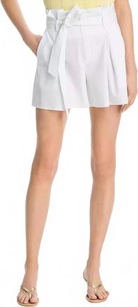 L'agence Damira Paperbag Short In White