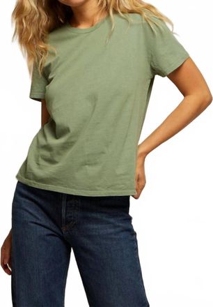 perfectwhitetee Harley Crewneck Tee In Aloe