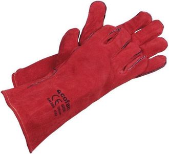 cofan Cofan Blister G. Soldador Caja 12 Unid., Guantes De Soldador En Piel De Serraje Une-en407-2004 Y En12477-2001 Con Fibras Largas E Interior Forrado. Id