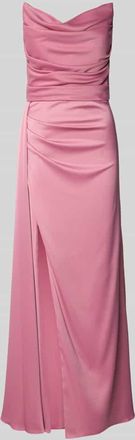 Vera Mont Abendkleid mit Wasserfall-Ausschnitt in Rosa, Größe 34