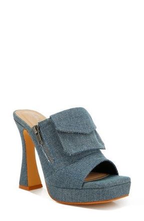 London Rag Celidih Denim Slide Sandal at Nordstrom Rack, Size 10