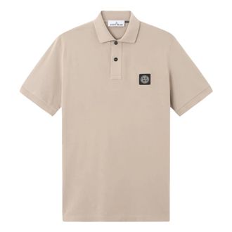 Stone Island Polo Shirts, male, Beige, Size: 2XL Stone Island T-shirts and Polos