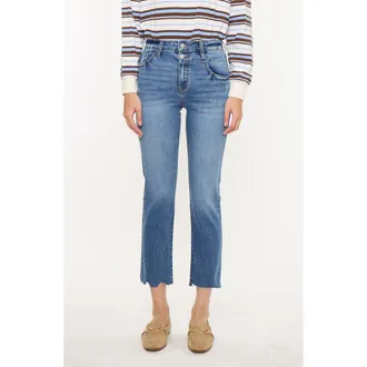 Kancan Kathleen Essentials High Rise Slim Straight Jeans in Medium Wash at Nordstrom, Size 30