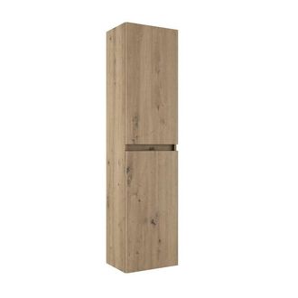 Saniclass Vita Hoge Kast - 140x35x27cm - 2 deuren - rustiek eiken