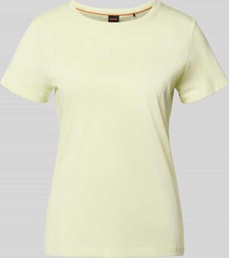 Boss Orange by Hugo Boss BOSS Orange Slim Fit T-Shirt aus reiner Baumwolle Modell ELOVE_EMBRO in Hellgruen, Gr&ouml;&szlig;e XL