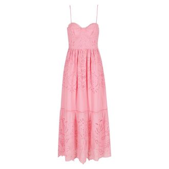 Ermanno Scervino Midi Dresses, female, Pink, Size: S Tiered Midi Dress