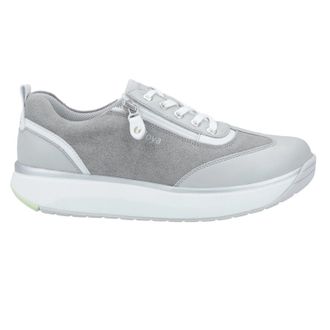 Joya Laura Leather Womens Lace Up Shoes - Light Grey - Size:UK 4.5