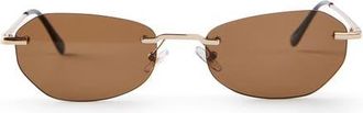 Cotton On Mens The Dot Com Sunglasses in Gold Brown at Nordstrom