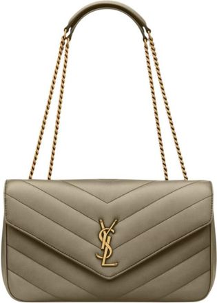 Saint Laurent Green Loulou Medium Shoulder Bag
