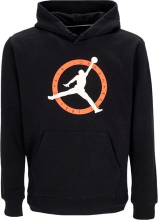 Nike Jordan Zwarte Graphic Fleece Hoodie Lange Mouw - Heren - Sportshirts - Zwart - XL - Katoen - Fitness