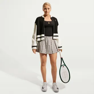 Nike Womens Court Court Collection High-Waisted-Rise Tennis Skirt in Black | IM9414-010