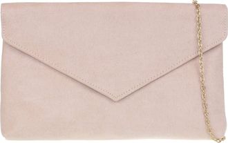Girly HandBags Womens Plain Clutch Bag - Nude