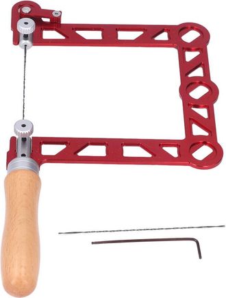 OEM Mini Sierra De Mano En Forma De U Para Carpinter&iacute;a, Con Mango De Madera, Fabricada En Aleaci&oacute;n De Aluminio Rojo, Ideal Para La Elaboraci&oacute;n De Joyas Y 