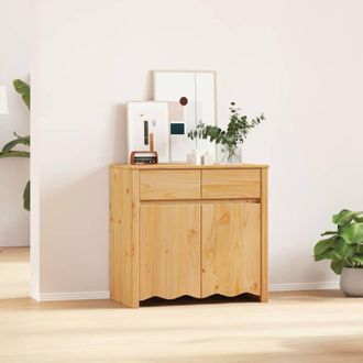 vidaXL Credenza Marrone 79 x 43 x 75.5 cm Legno massello di pino - Vidaxl