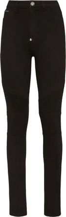 Philipp Plein Jeans, Dames, Zwart, W30, Denim, Denim High Waist Biker