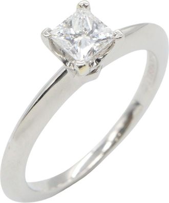 Tiffany & Co. Silver Clear Platinum 950 Band Ring (Pre-Owned)
