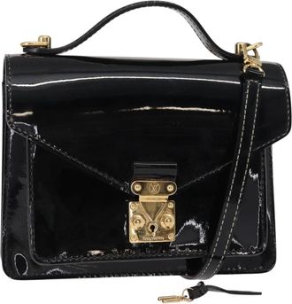 Louis Vuitton Monceau Handbag Vernis Black Patent_Leather Handbag (Pre-Owned)