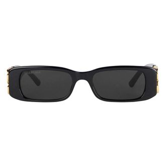 Balenciaga Dynasty Rectangle Sunglasses - female - Balenciaga - Sunglasses - Black - ONE SIZE - Accessories