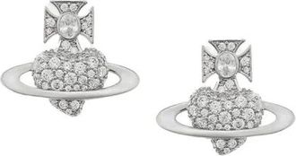 Vivienne Westwood Earrings, female, Gray, ONE SIZE, Silver Agnatha Earring