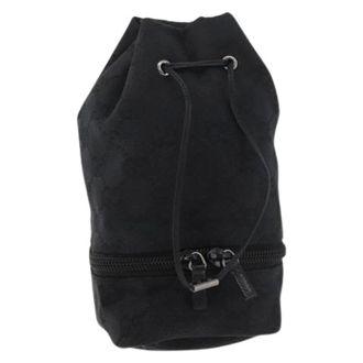 Gucci Pre-owned Bucket Bags, female, Black, Size: ONE SIZE Pre-owned Canvas Pouch