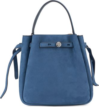 Tory Burch Womens Bucket Bag Nappa Leather Soft Blue