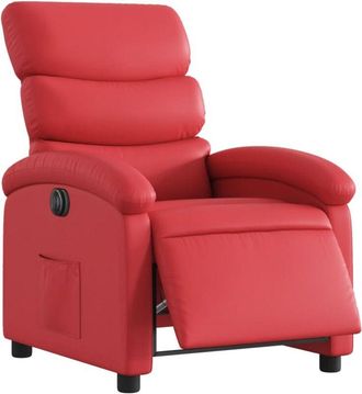 vidaXL Vidaxl - Sillón reclinable eléctrico de cuero sintético rojo