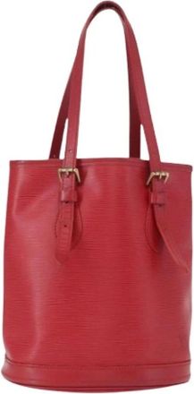 Louis Vuitton Pre-owned Bucket Bags, female, Red, Size: ONE SIZE Pre-owned Bucket Bag