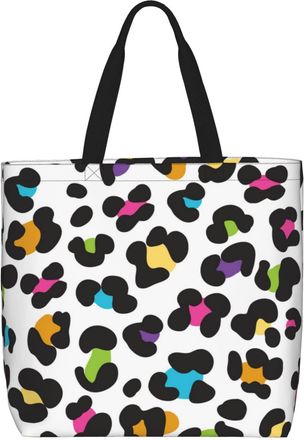 Generic Women Handbag Fashion Leopard Exotic Pattern Women Beach Bag Large Capacity Waterproof Shoulder Bags, For Gym, Wedding, Swim, Work, Christmas