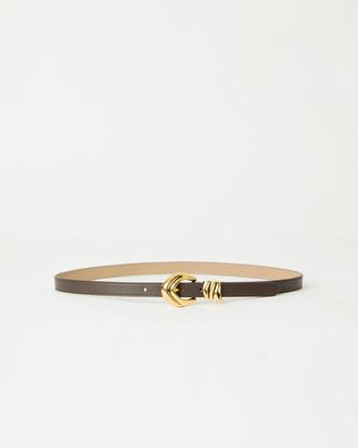 B-Low The Belt Womens Cassian Mini Leather Belt In Chocolate Gold
